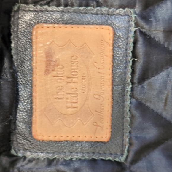 Leather Jacket The Olde Hide House Vintage Leather Jacket Men's Large - Picture 16 of 16